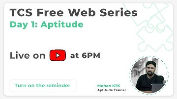 TCS Webseries Day 1: Aptitude Questions and Answers