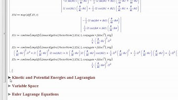 Lagrangian Modeling for a Fourbar in Maple - Part 1