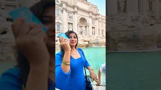 Ooopps what I did in Rome Trevi fountain Italy 😂😀 #nomoney #travel #italy #rome #trevifountain