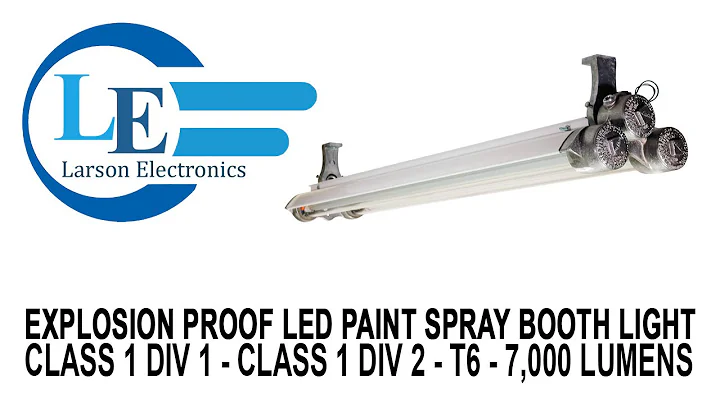Explosion Proof LED Paint Spray Booth light - Class 1 Div 1 - Class 1 Div 2 - T6 - 7,000 Lumens