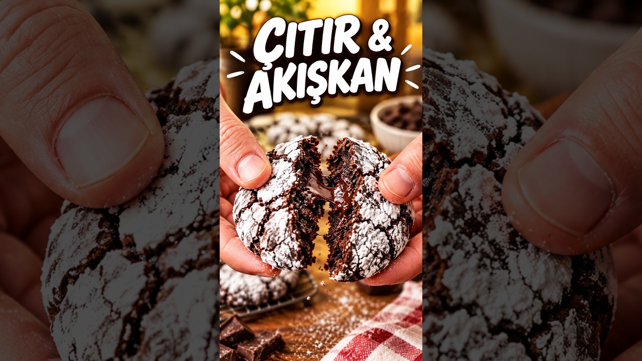 Çıtır Kakaolu Çatlak Kurabiye Tarifi 🍫 (5 Malzemeyle Kolay & Pratik) Çıtır Kakaolu Çatlak Kurabiye Tarifi 🍫 (5 Malzemeyle Kolay & Pratik)