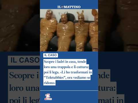 Video Scopre i ladri in casa, tende loro una trappola e li cattura: poi li lega