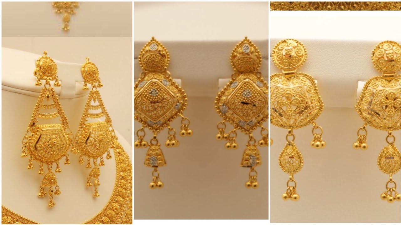 (must watch)Heavy bridal gold earrings designs 