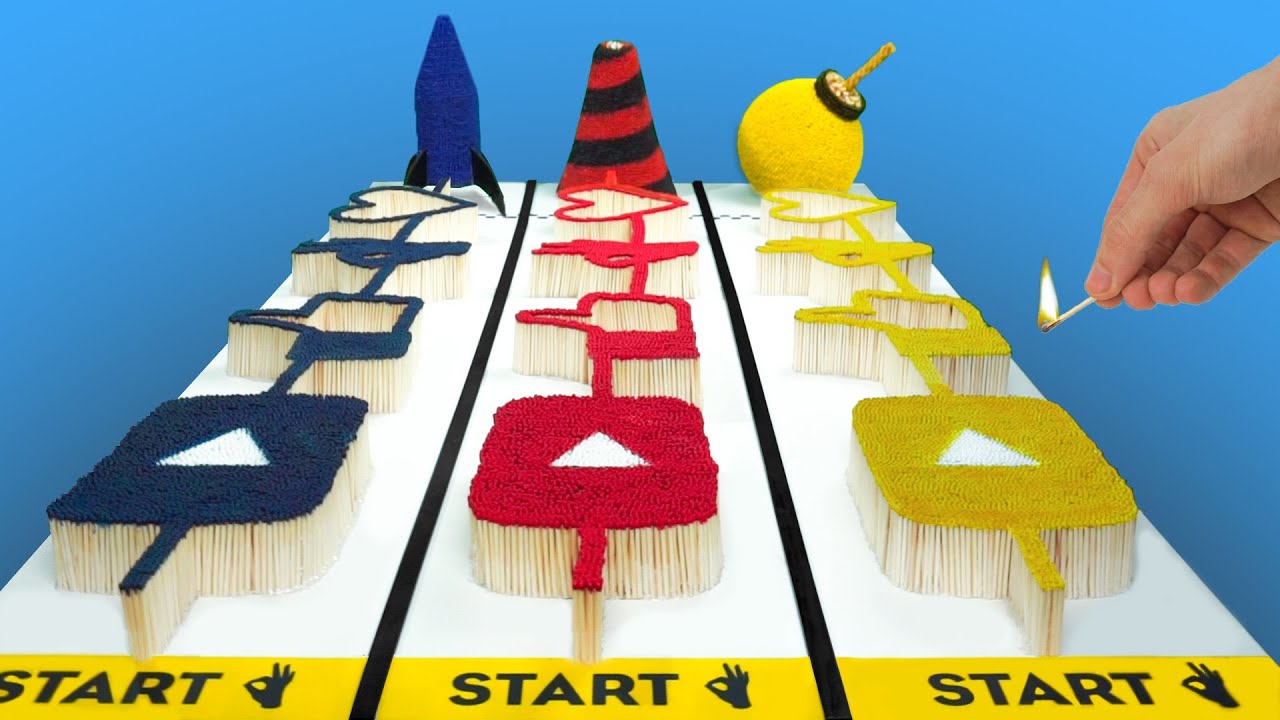 🏁 WHICH COLOR IS FASTER? 🏁 Match Chain Reaction Experiment