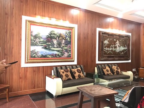 Phòng khách ốp tấm gỗ nhựa nano đẹp hơn gỗ tự nhiên | Tấm nhựa vân gỗ Hải Phòng | 0962 162 993