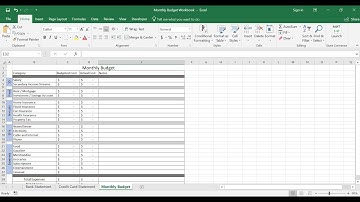 [Part 3] How to use a Monthly Budget | Budget Workbook on Excel