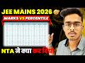 JEE Mains 2026 Result out🔥| Most Shocking Marks Vs Percentile April Attempt🤯| Cutoff Category wise