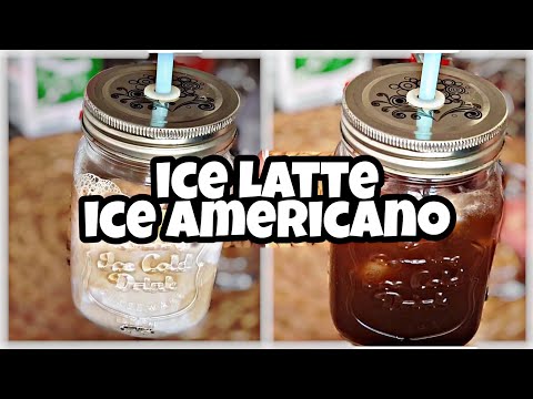 ICE LATTE ve ICE AMERICANO 😍||YAZA YAKIŞIR YAPIMI OLDUKÇA BASİT SOĞUK KAHVELER