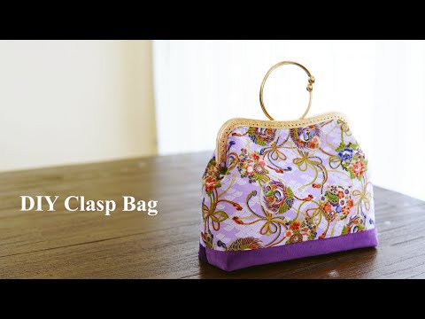 Super Easy Clasp Frame Bag DIY, Metal clasp frame bag with piping