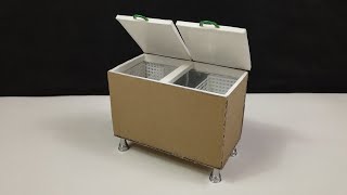 How to Make Mini Refrigerator With Cardboard - DIY Crafts
