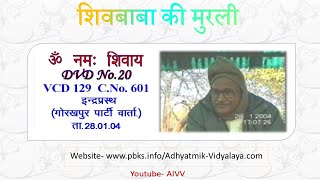 VCD 129 B Indraprasth Dt.28.01.04 शिवबाबा की मुरली Shivbaba Ki Murli #aivv @A1SPIRITUALUNIVERSITY