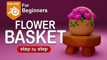 How to Model a Woven Flower Basket with Celtic Links in Blender #blender #tutorial #polyeevee