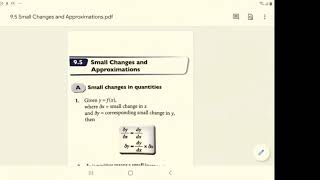 Form 4, Chapter 9 : 9.5 Small Changes and Approximations (A)