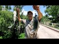 Pescando de arriba del puente y como hacer un arreglo pará el río