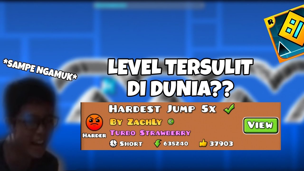 Gw main level Geometry Dash tersulit di dunia 🤯🤯🤯 | Hardest Jump 5x ...