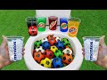 Football VS Coca Cola Zero, Yedigün Blue, Fanta, Mtn Dew, Fruko and Mentos in the toilet