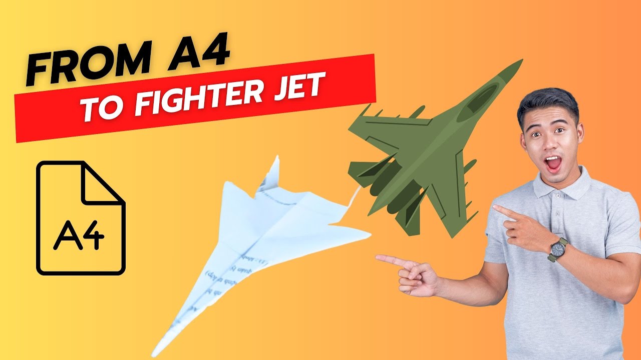 I Turned an Old A4 Sheet into a Fighter Jet | Amazing Origami Paper Plane