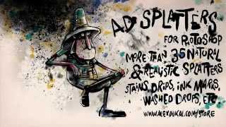 AD Splatter Brushes for Photoshop - Example