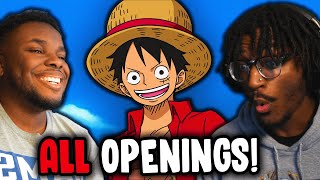 SO WE REACTED TO ALL ONE PIECE OPENINGS 1-25!