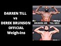 Darren Till vs Derek Brunson Official Weigh-ins