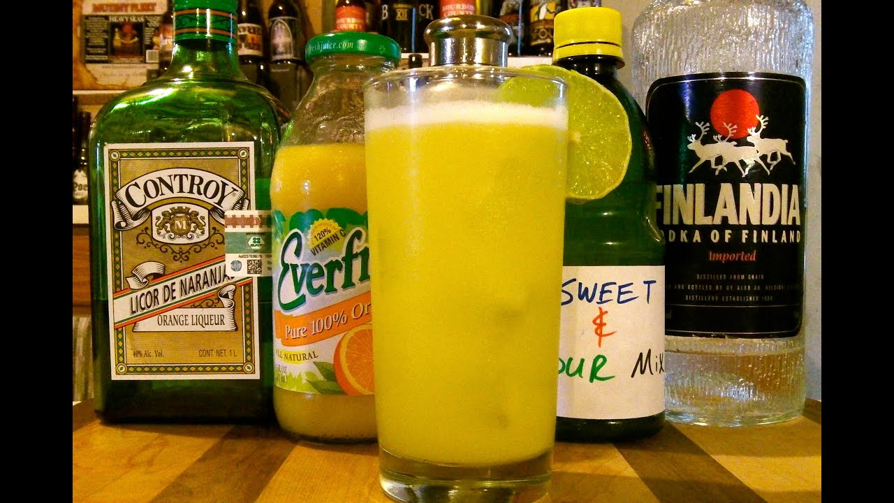 How To Make A Triple Orange Sour Cocktail / Mixed Drink RECIPE INCLUDED