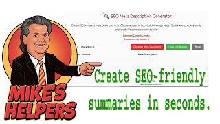 Meta Description Generator – Create SEO Snippets Fast