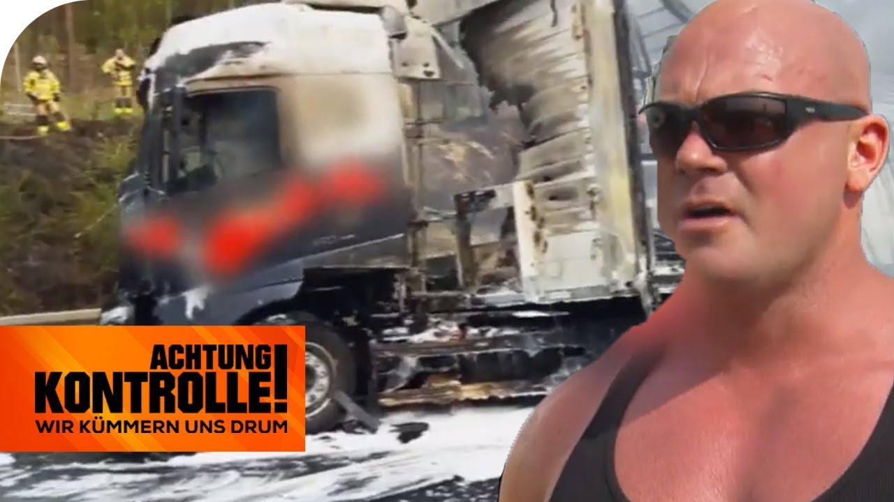 LKW-Abschleppen EXTREM: Wie transportiert man diesen Unfall-LKW ab? | Achtung Kontrolle | kabel eins