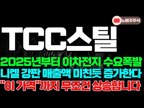   TCC스틸 주가전망 2025년부터 이차전지 수요폭발 니켈 강판 매출액 미친듯 증가한다 이 가격 까지 무조건 상승합니다