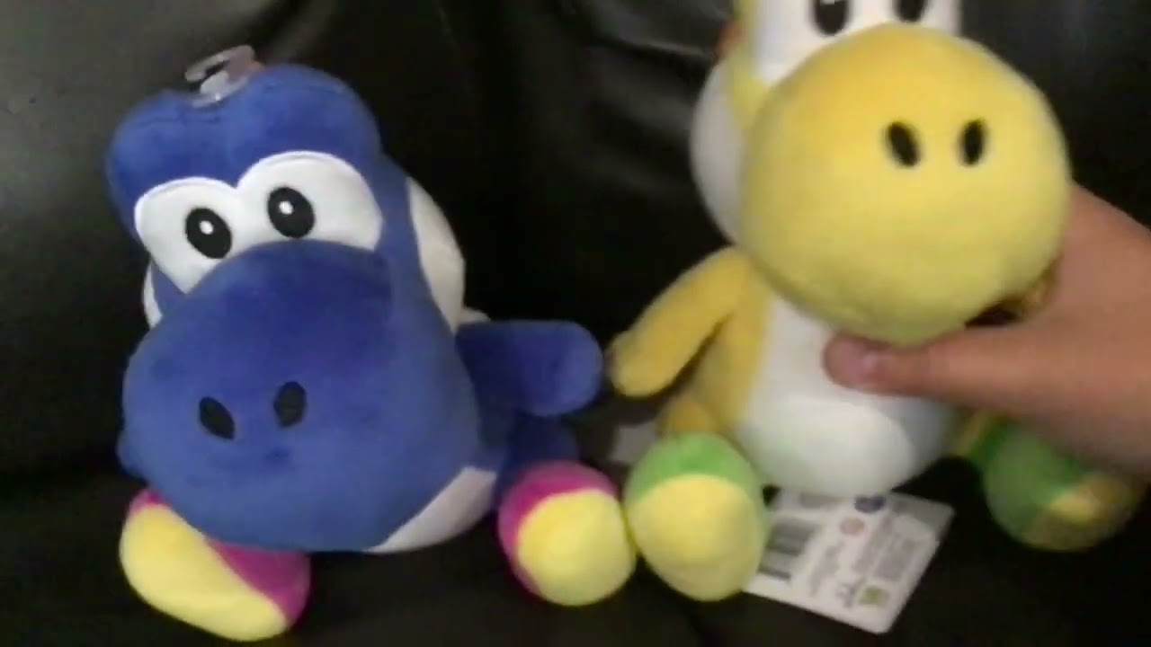 Yellow yoshi / dark blue yoshi and cheep cheep