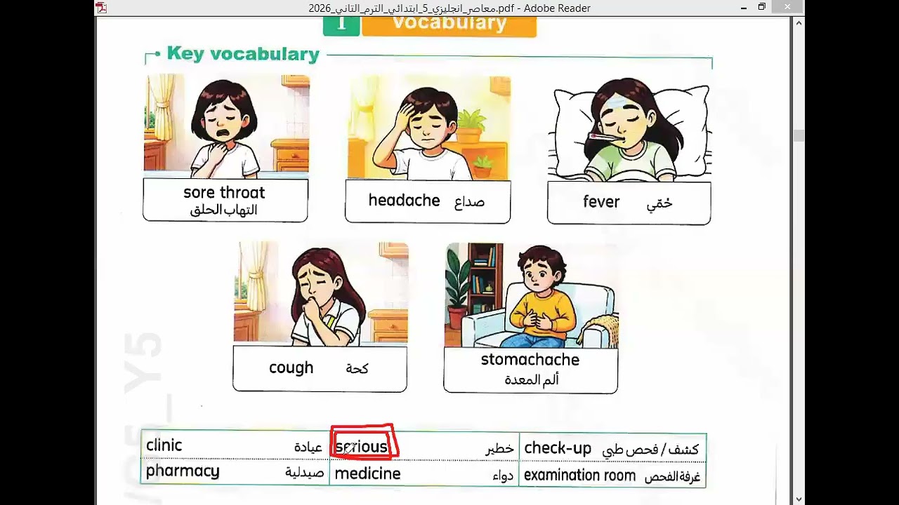 الصف الخامس الابتدائي انجلش ترم تاني الوحدة الثانية الدرس الاول مع حل ندريبات المعاصر 45&46&47