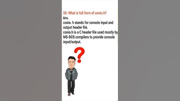 What is full form of conio.h❓