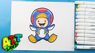 How to Draw Penguin Toad | Super Mario Bros Galaxy