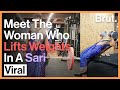 Meet The Woman Who Lifts Weights In A Sari