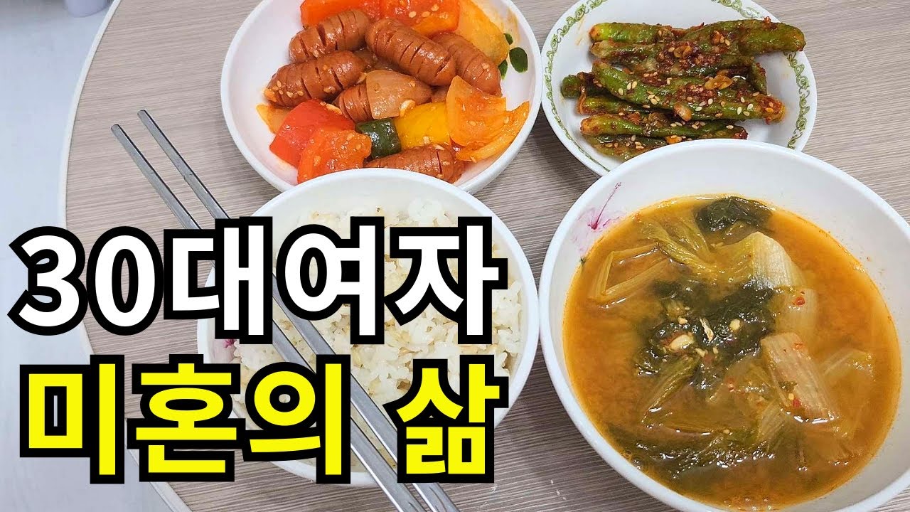 1인가구 고졸 미혼 여자 집밥 해먹는 일상 브이로그