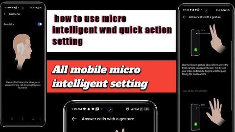 Tecno Camon 18T | how to use micro intelligent wnd quick action setting
