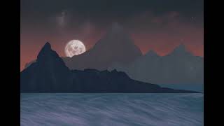 Procreate Timelapse: Moonlit Mountain Lake