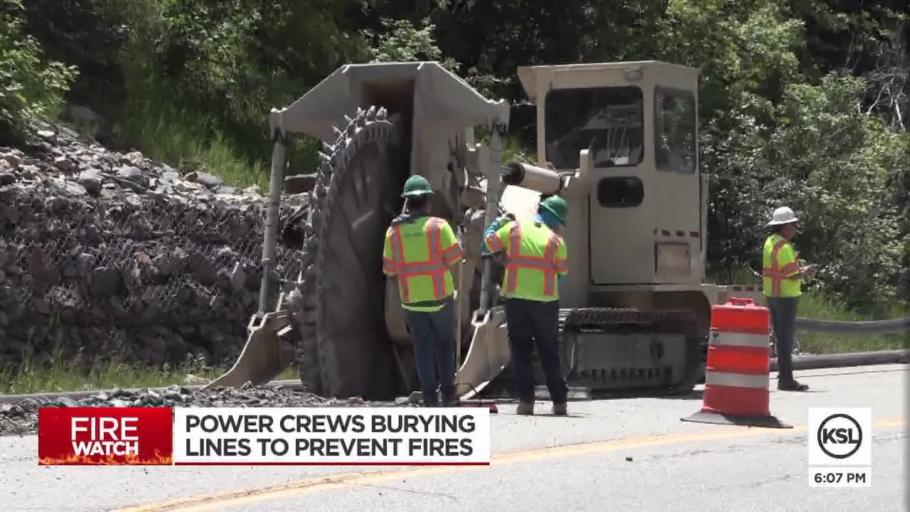 Power crews bury lines to prevent fire in Big Cottonwood Canyon - YouTube