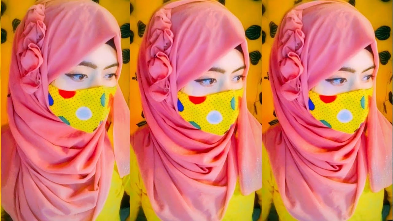 Easy Flower Hijab Styles | Floral Hijab Tutorial For Party And Weddings | New Floral Flower Hijab  |