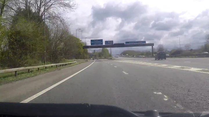 UK Motorways - M56 East J9 onto M6 N to J21 Thelwall