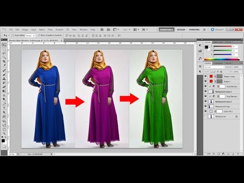 Cara Merubah Warna  Jilbab  Dengan Photoshop