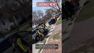 Three-vehicle rear-end crash at Euclid Avenue and Pine Avenue in Arlington Heights