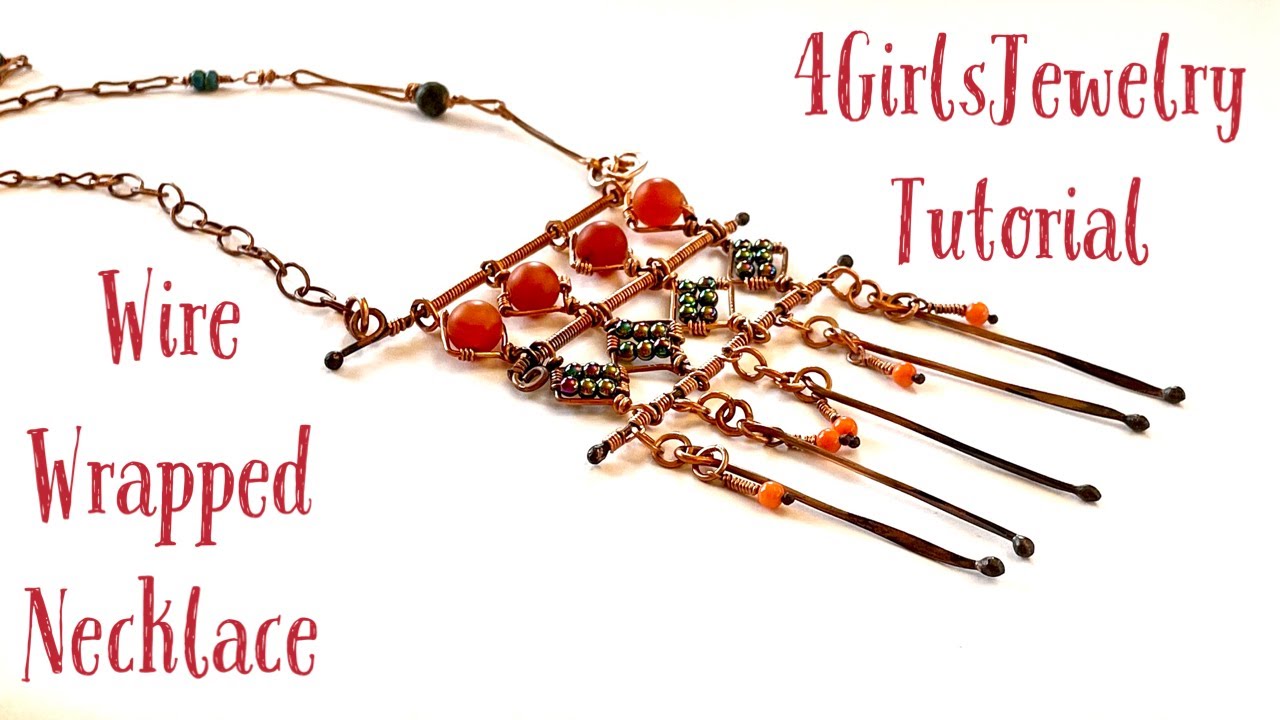 Jewelry Tutorial Unique Wire Wrap Necklace YouTube