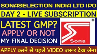 Sonaselection IPO 🔴 Sonaselection IPO Review 🔴 Sonaselection IPO Gmp Today 🔴 Sonaselection India Ltd