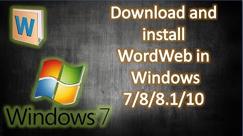 How to install WordWeb in windows XP/7/8/8.1/10.. Best English dictionary