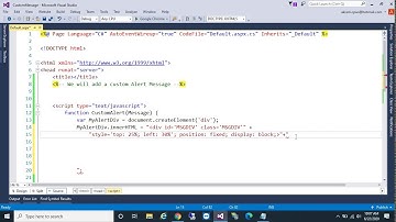 Custom Alert Message in asp.net