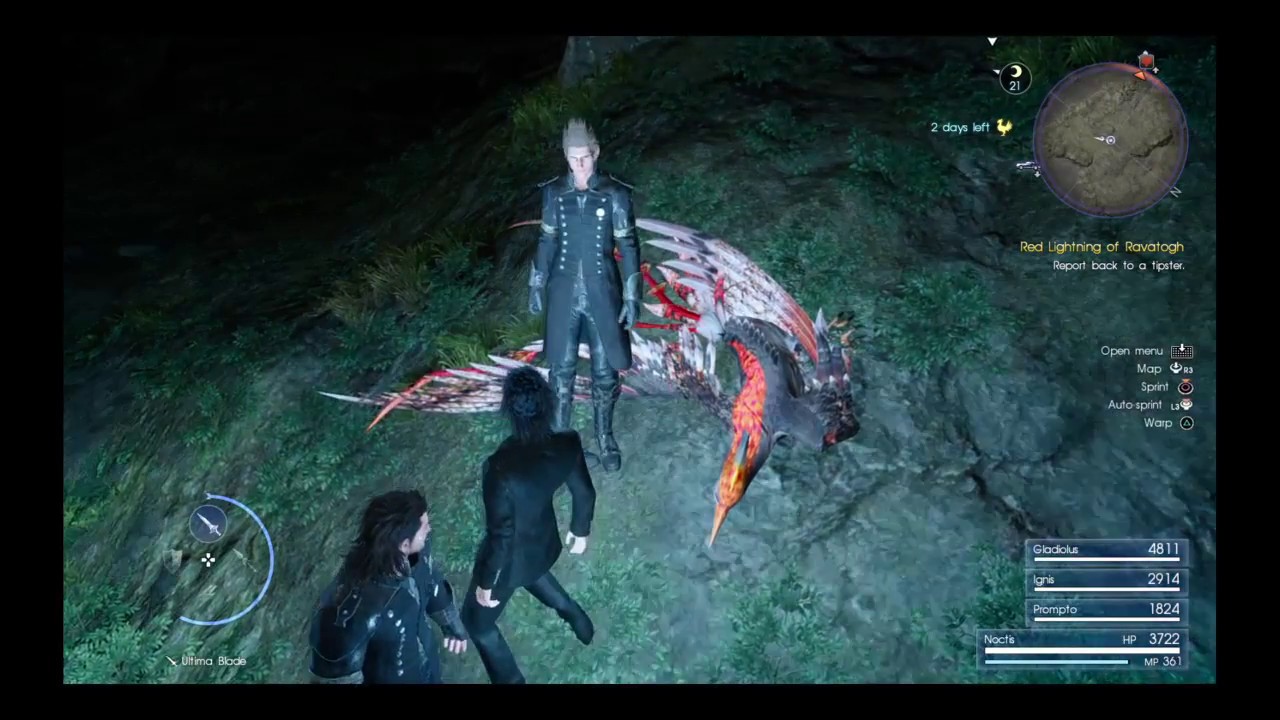 FINAL FANTASY XV ALL DLC bounty Hunting Red Lightning of ravatogh