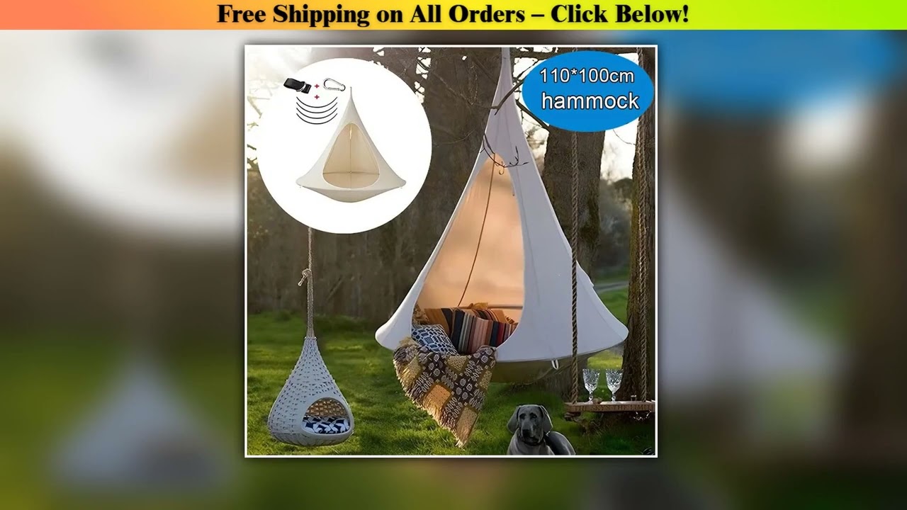 Outdoor Waterproof hammock Double Cacoon Hanging Chair Weight Capacity 80KG Outdoor and Indoor Use