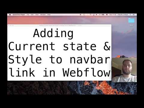 How to Add Current state and Style to navigation links in Webflow
