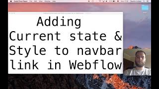 How to Add Current state and Style to navigation links in Webflow
