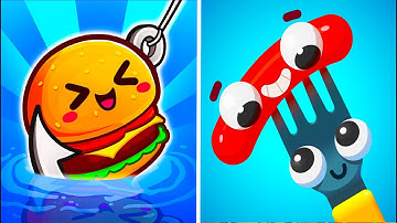 Fork N Sausage Vs Food Run 🟥🟦🟩🟨 Walkthrough All New Max Update Mobile Tiktok Gameplay FV2146